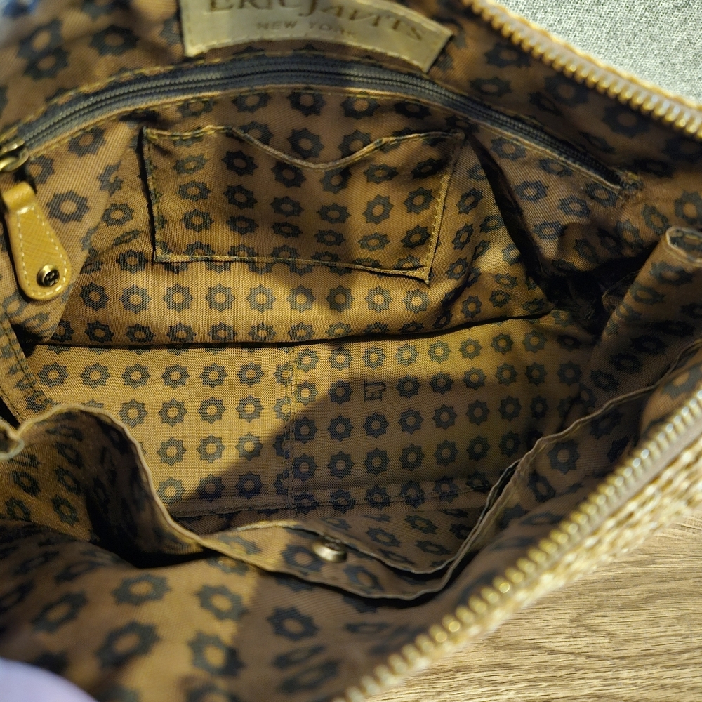 Eric Javits New York Powchky Woven Straw Tan Shoulder Bag - Picture 12 of 15